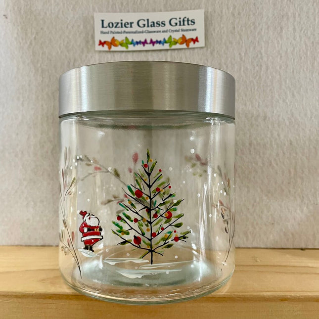 Tree with Santa storage jar