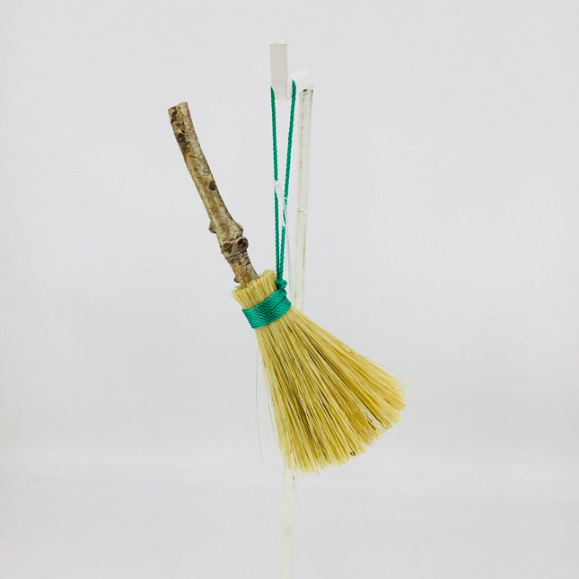 Broom Ornament, bright green