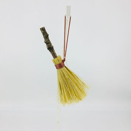 Broom Ornament, rosy brown