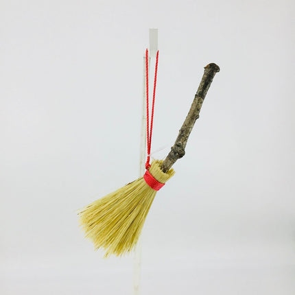 Broom Ornament, bright pink