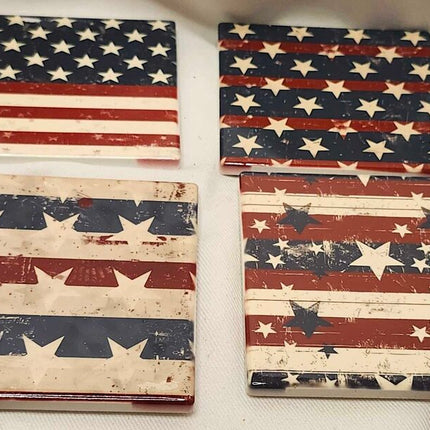 4 pack coaster set- Flag variety