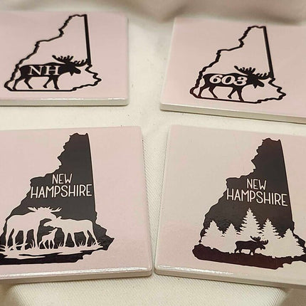 4 pack coaster set- NH Moose variety
