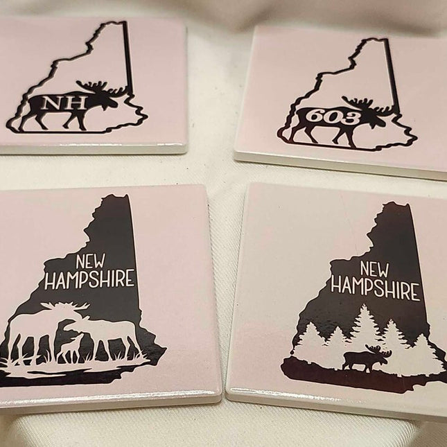 4 pack coaster set- NH Moose variety