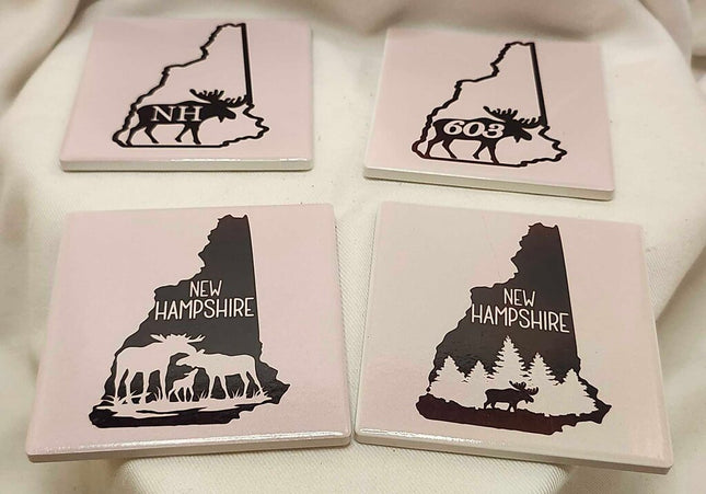 4 pack coaster set- NH Moose variety