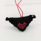 Black with red heart