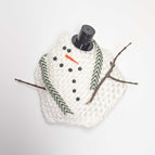 White with green chevron scarf