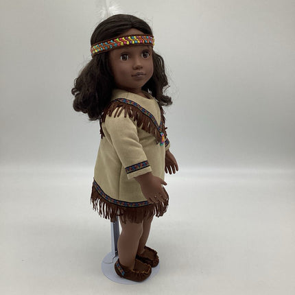 Native American outfit with headband and moccasins