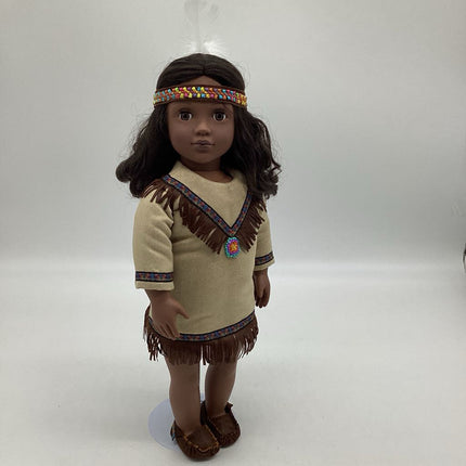 Native American outfit with headband and moccasins