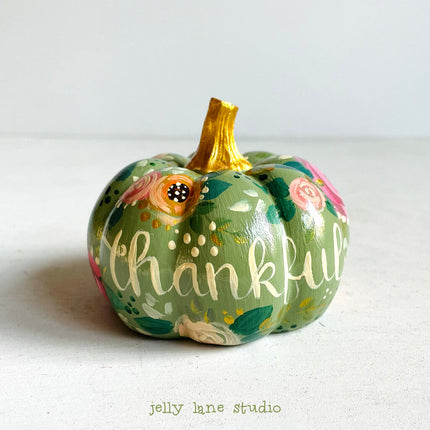 THANKFUL FLORAL PIMPKIN