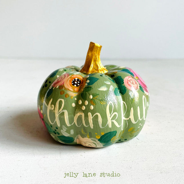 THANKFUL FLORAL PIMPKIN