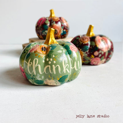 THANKFUL FLORAL PIMPKIN