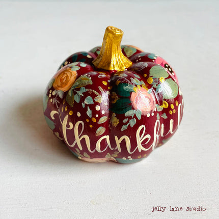 THANKFUL FLORAL PIMPKIN