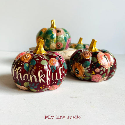 THANKFUL FLORAL PIMPKIN