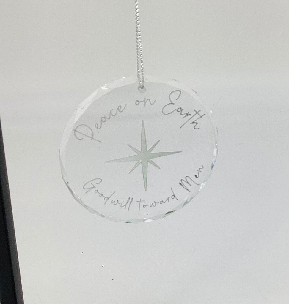 Ornament Glass Peace on Earth