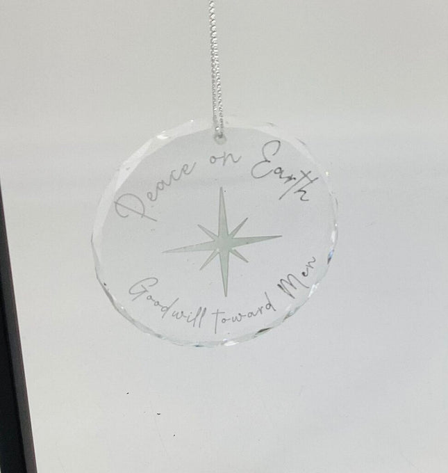 Ornament Glass Peace on Earth