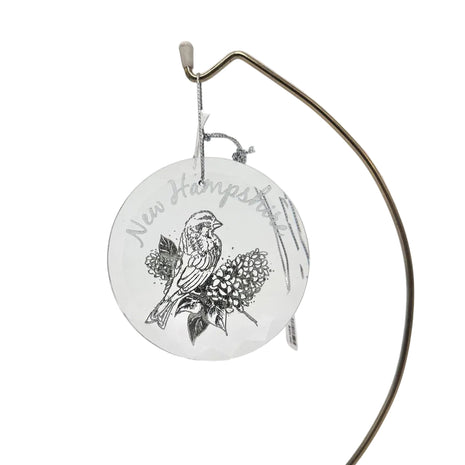Ornament Glass NH Finch & Lilac