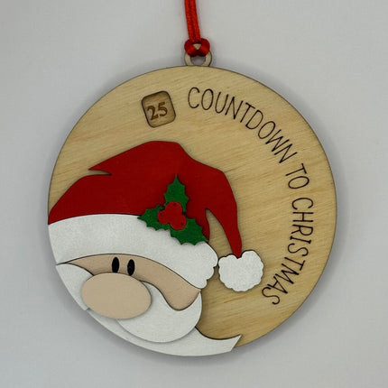 Santa Countdown To Christmas Ornament