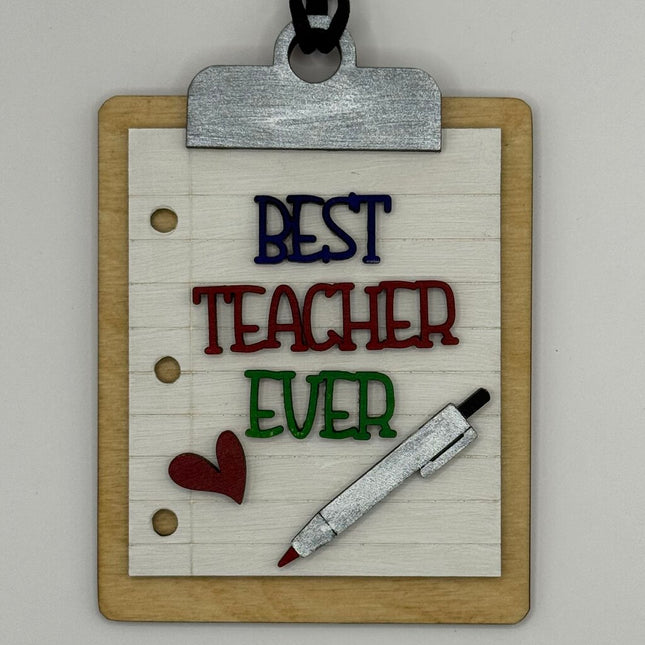 Best Teacher Clipboard Ornament