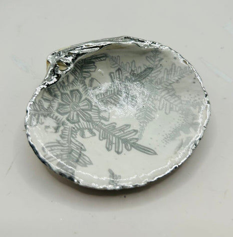 Silver Snowflake Quahog from Nahant Beach, MA