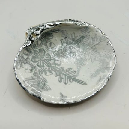 Silver Snowflake Quahog from Nahant Beach, MA