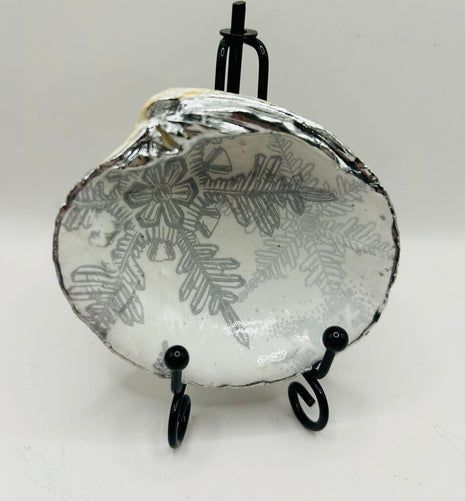 Silver Snowflake Quahog from Nahant Beach, MA