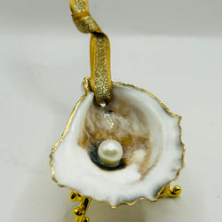Natural Oyster Ornament with Pearl (Kittery, ME) - view 1