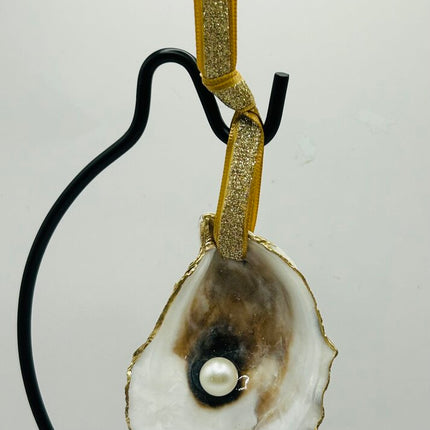 Natural Oyster Ornament with Pearl (Kittery, ME)
