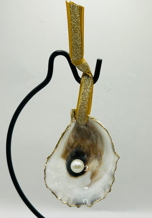 Natural Oyster Ornament with Pearl (Kittery, ME)