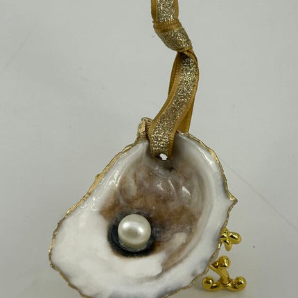 Natural Oyster Ornament with Pearl (Kittery, ME)