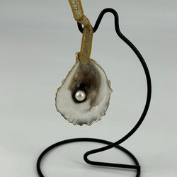 Natural Oyster Ornament with Pearl (Kittery, ME) - view 9