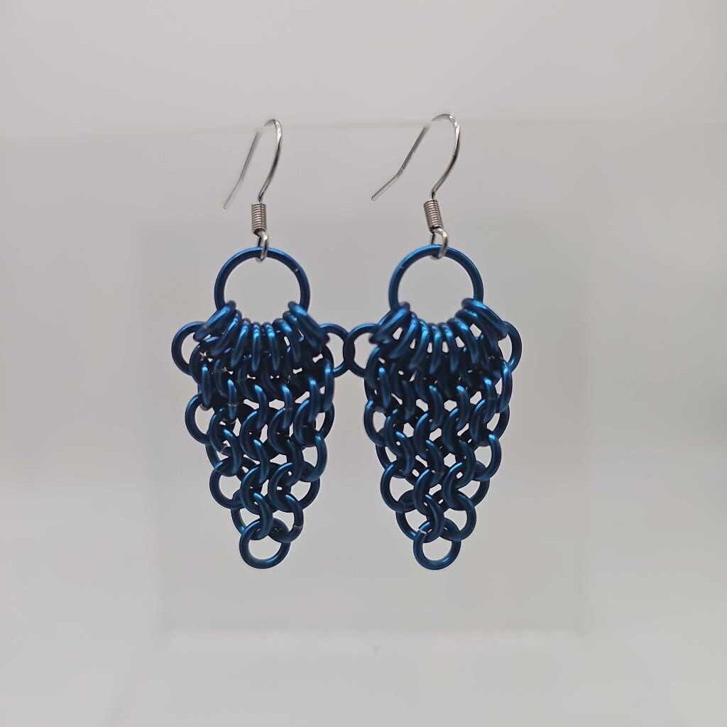 Blue Fan Earrings