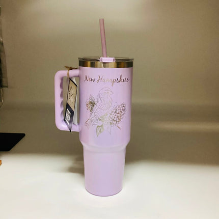 40 oz NH Bird & Flower Lavender