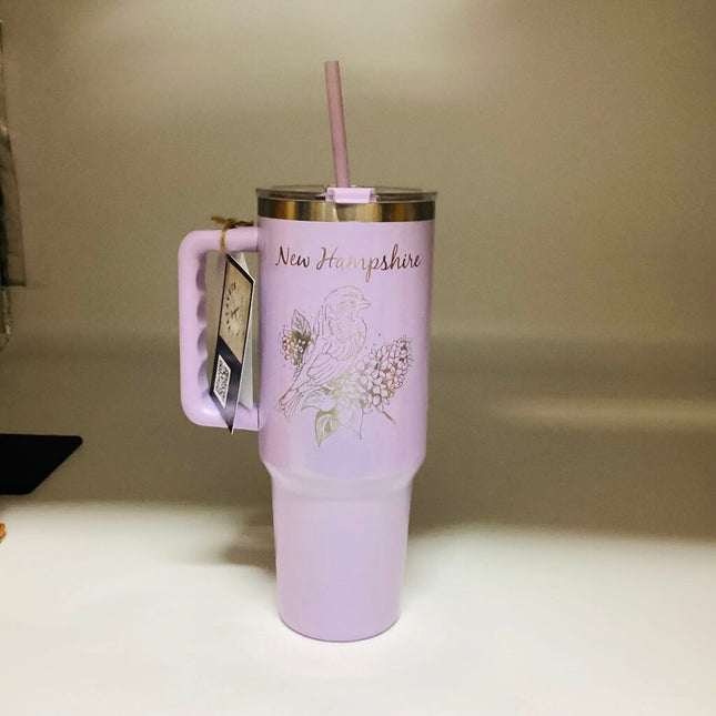 40 oz NH Bird & Flower Lavender