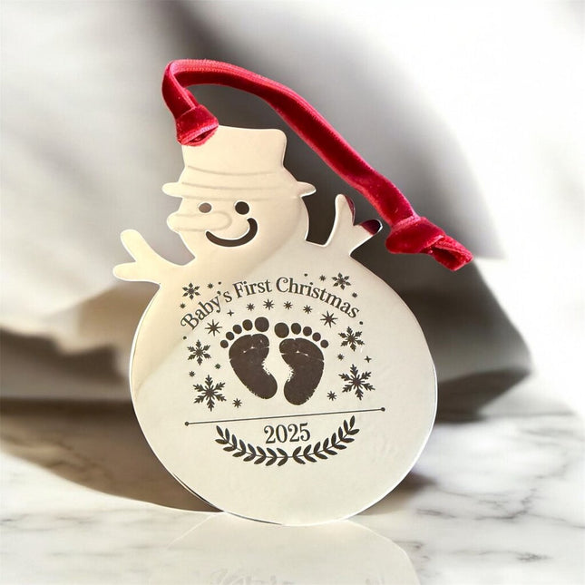 Baby's First Christmas Snowman Ornament