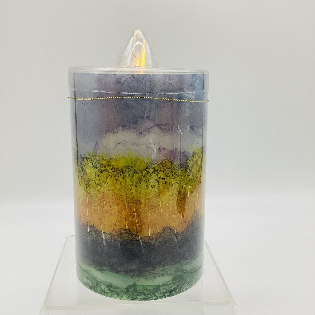 Candle 4x6" Pillar LED-Sunset in the Fall