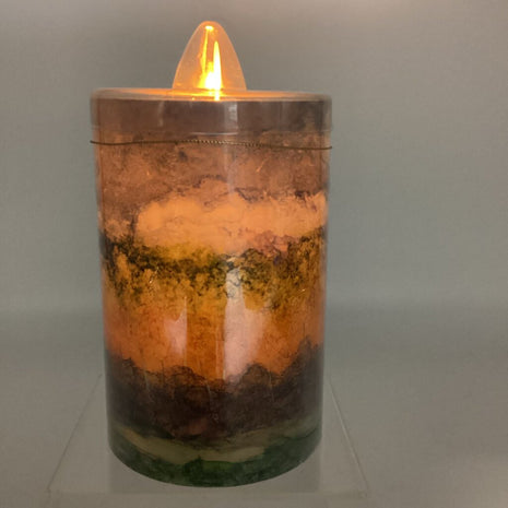 Candle 4x6" Pillar LED-Sunset in the Fall