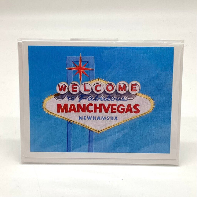 ManchVegas - Manchester NH Vegas Sign Greeting Card