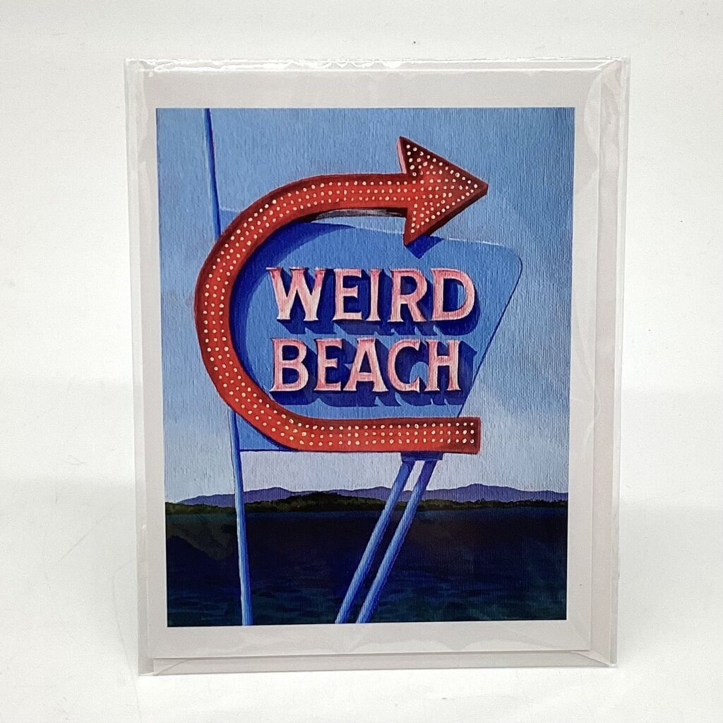 Weird Beach - Weirs Beach Laconia NH Greeting Card