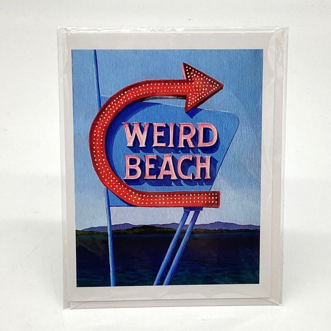 Weird Beach - Weirs Beach Laconia NH Greeting Card