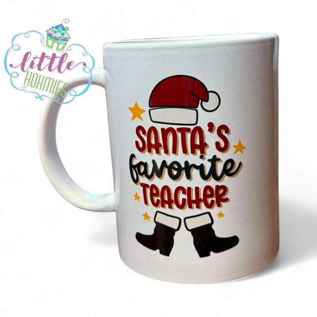 CLEARANCE- Coffee Mug - Santa's Favorite Teacher