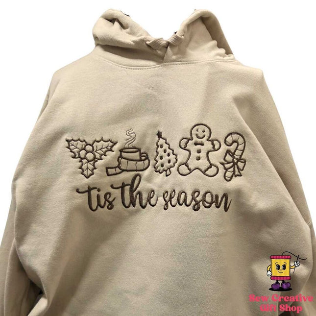 Tis the season Embroidered Hoodie