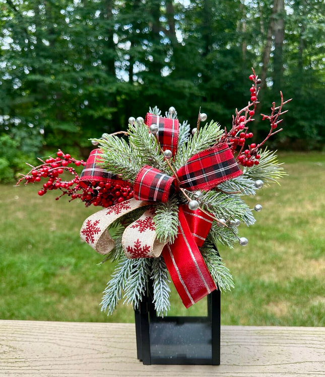 Winter Holiday Lantern Arrangement