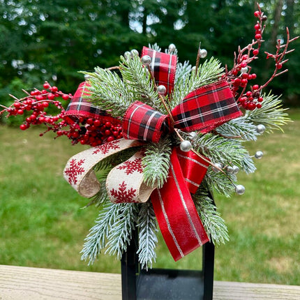 Winter Holiday Lantern Arrangement