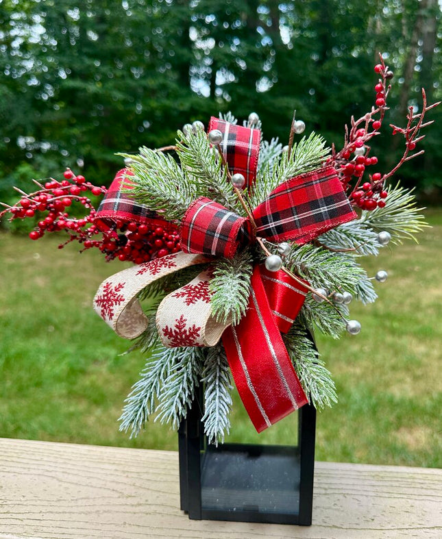 Winter Holiday Lantern Arrangement