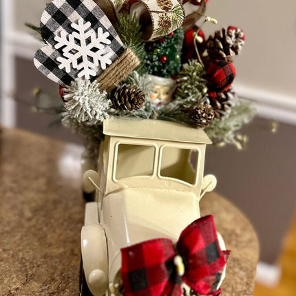 Winter Farmhouse Truck Arrangement