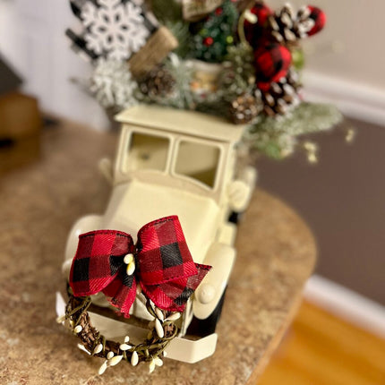 Winter Farmhouse Truck Arrangement