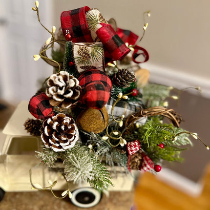 Winter Farmhouse Truck Arrangement