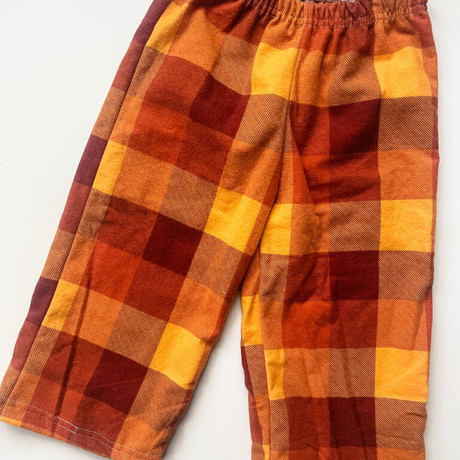6M Orange Flannel Pant