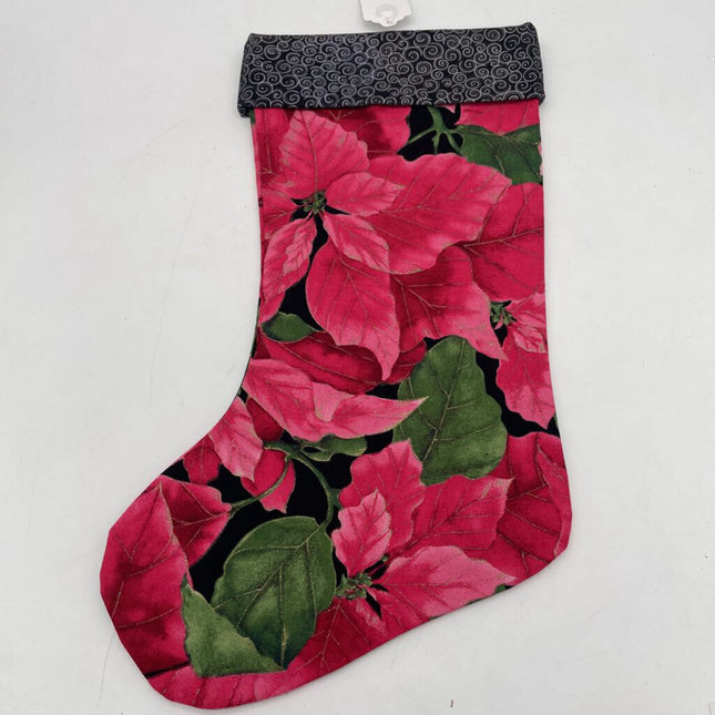 Stocking Poinsettias on Black