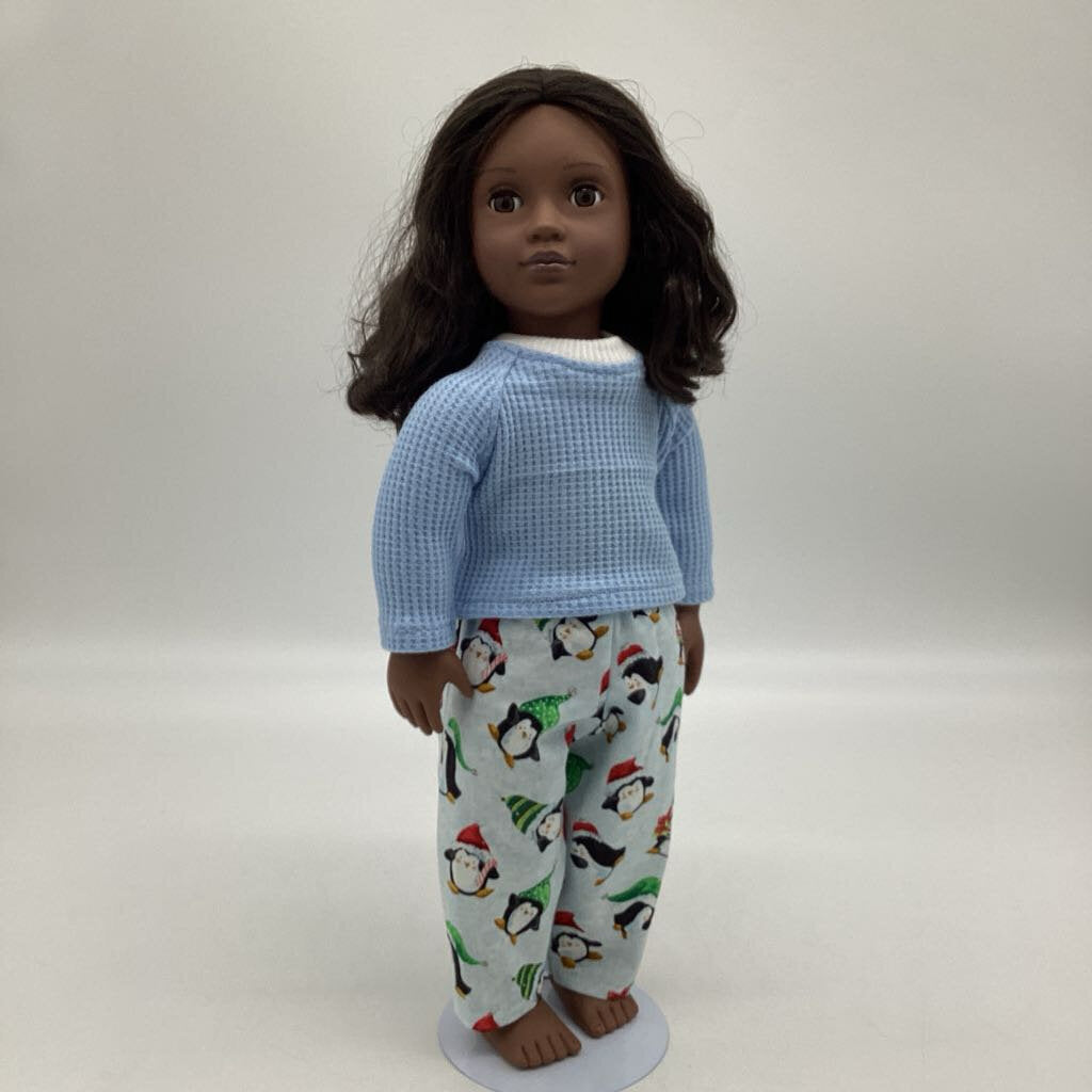 Penguin Pjs with blue shirt